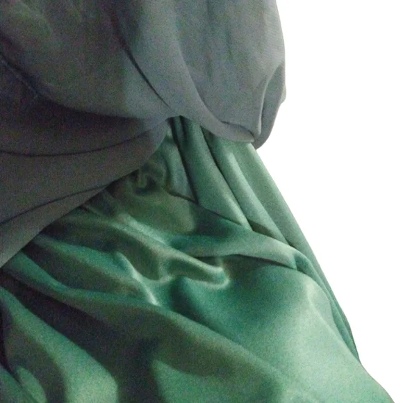 90s Enfocus Women V-Neck Cap Sleeve Tie Waist 2-Toned Midi Plus Size Dress 16W - Picture 6 of 7